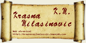 Krasna Milašinović vizit kartica